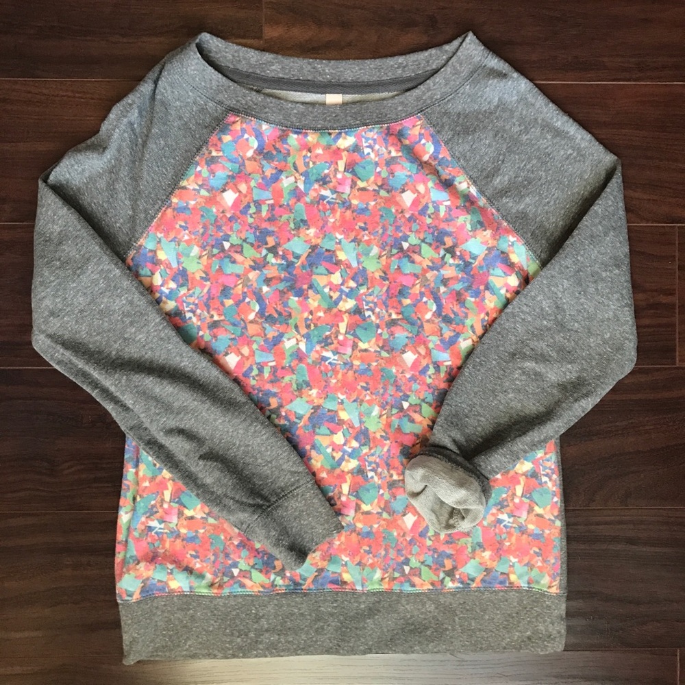 Print Glitter Sweater